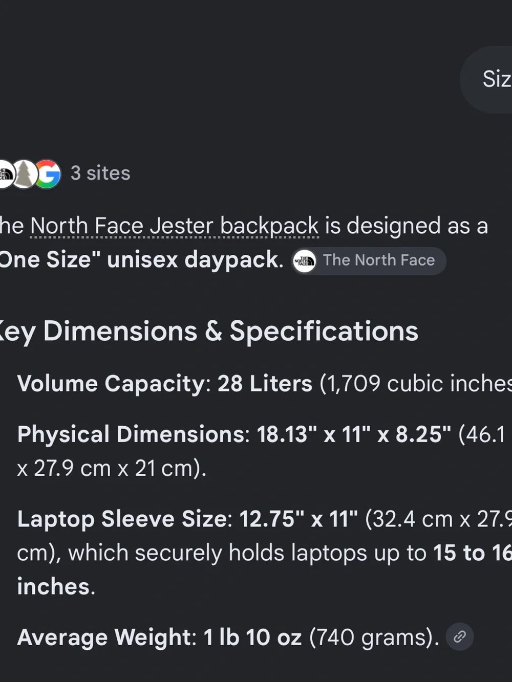 The North Face Navy and Gray Jester Backpack with Yellow Bungee Cord